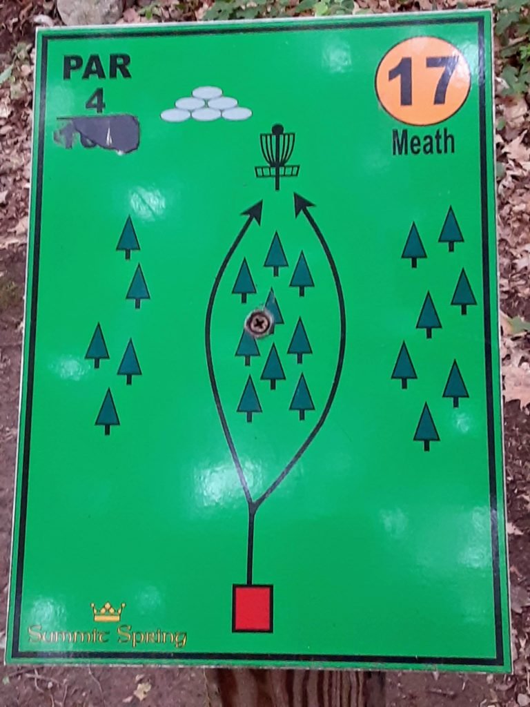 disc golf hole sign