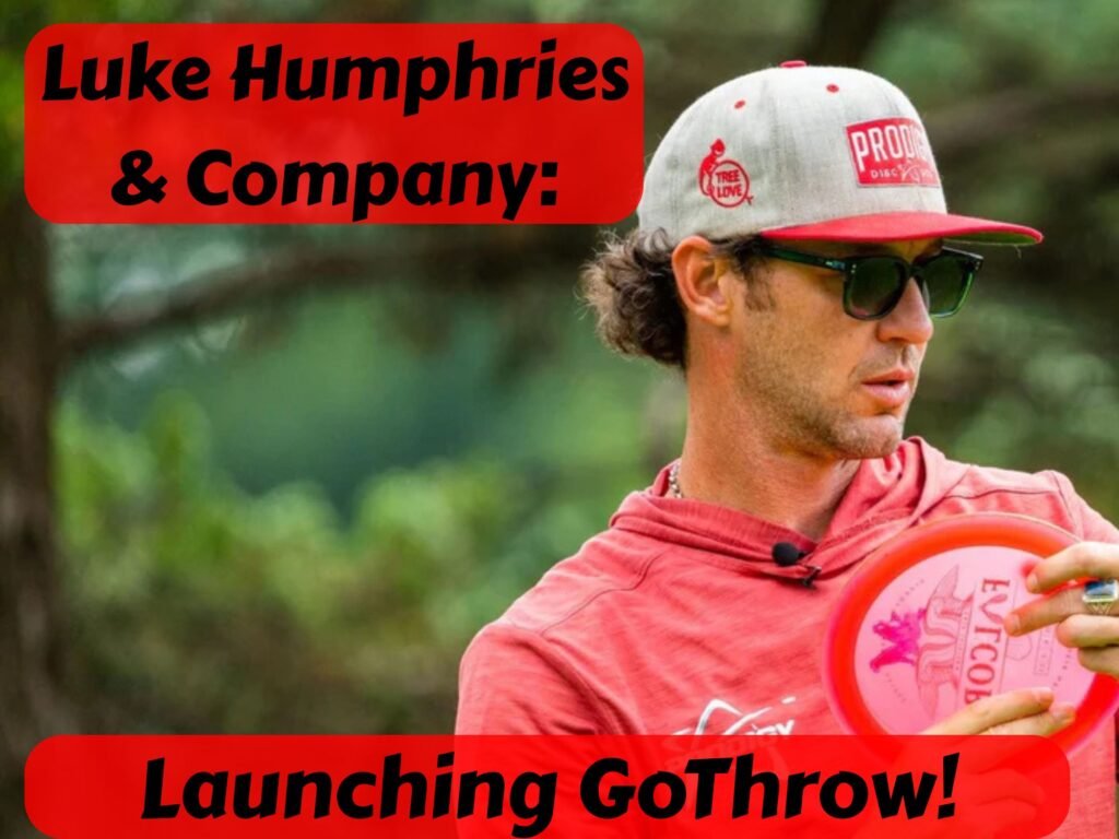 Luke Humphries with pink disc and GoThrow Tour.