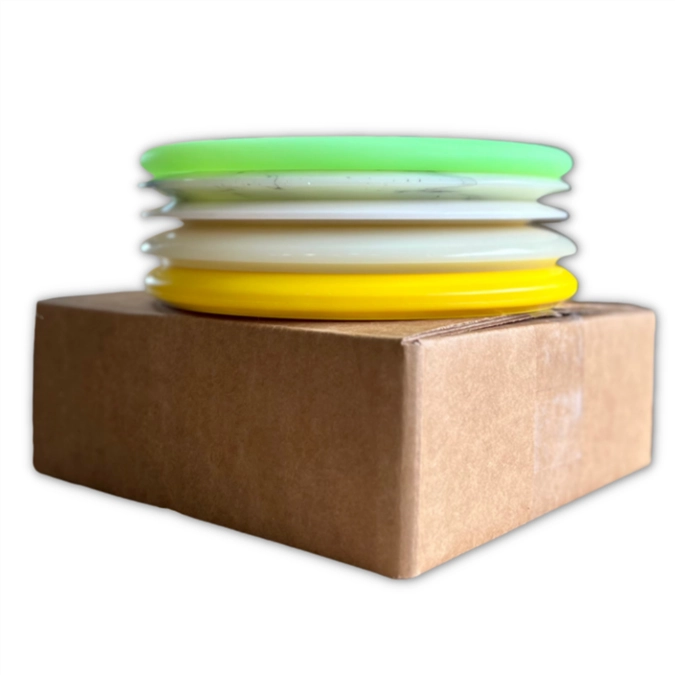 5 Glow Discs on top of a mystery box