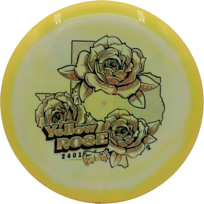 yellow, yellow rose from lone star disc