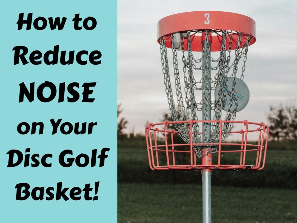 Disc Golf Basket Silencer featured image with picture of disc going into red disc golf basket