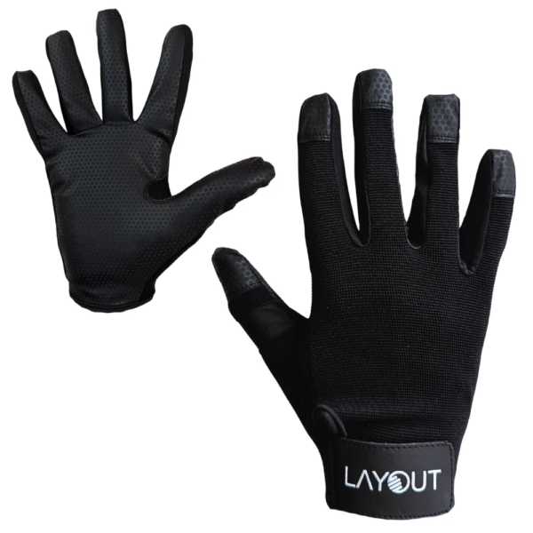 Black Layout Elite Disc Golf Gloves